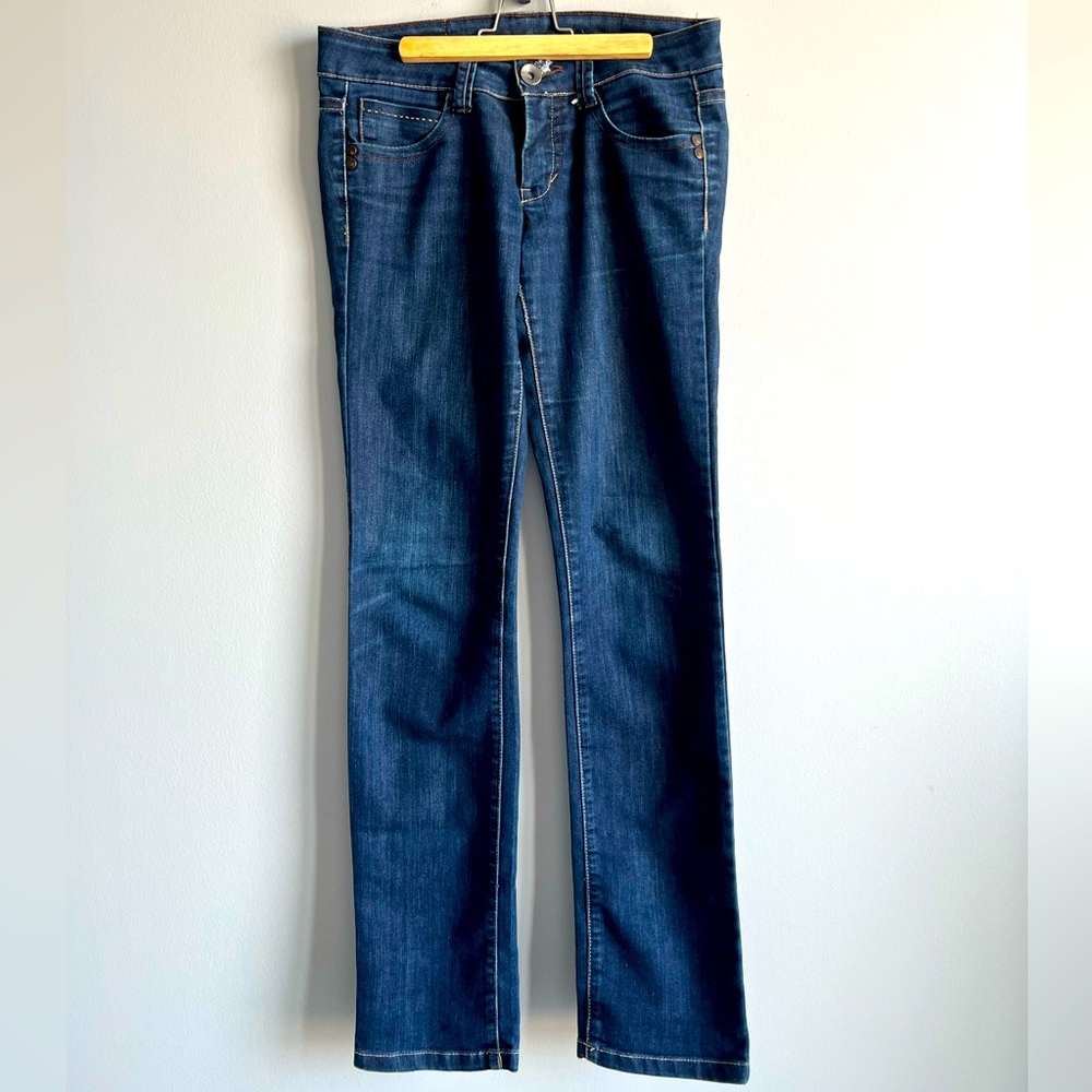 Warhead Low Rise Jeans with Embroidered Pattern, size 26